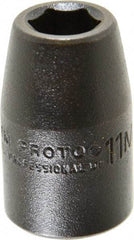 Proto - 1/2" Drive 11mm Standard Impact Socket - 6 Points, 1-1/2" OAL - Americas Industrial Supply
