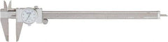 Fowler - 0" to 12" Range, 0.001" Graduation, 0.1" per Revolution, Dial Caliper - White Face, 2.35" Jaw Length - Americas Industrial Supply