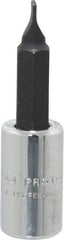 Proto - 1/4" Drive Slotted Screwdriver Socket - 1-53/64" OAL, 3/16" Blade Width, 0.032" Blade Thickness - Americas Industrial Supply