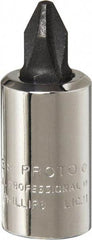 Proto - Screwdriver & Drag Link Sockets Type: Phillips Screwdriver Socket Drive Size (Inch): 1/4 - Americas Industrial Supply