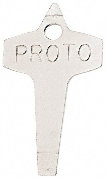 Proto - Key Ring Slotted Screwdriver - Round Shank, Gripless Handle - Americas Industrial Supply