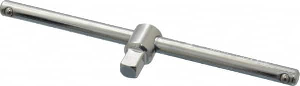 Proto - 1/4" Drive Socket Sliding T-Handle - 4-1/2" OAL, Chrome Finish - Americas Industrial Supply