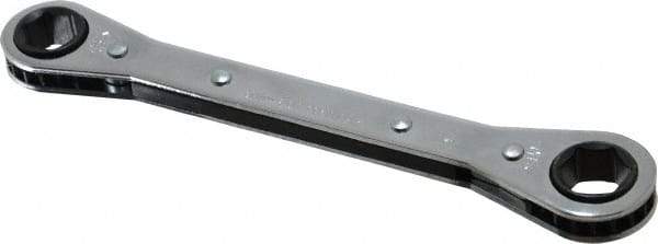 Proto - 1/2" x 9/16" 6 Point Ratcheting Box Wrench - Double End, 6-3/4" OAL, Steel - Americas Industrial Supply