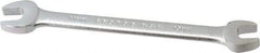 Proto - 10mm x 11mm Standard Open End Wrench - 5-3/4" OAL, Double End, Satin Finish, 15° Head Angle - Americas Industrial Supply