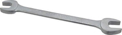 Proto - 16mm x 17mm Standard Open End Wrench - 8-1/8" OAL, Double End, Satin Finish, 15° Head Angle - Americas Industrial Supply