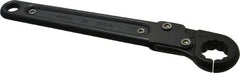 Proto - 11/16", Black Finish, Ratcheting Flare Nut Wrench - 12 Points, 7-1/4" OAL, Steel, Single End Head - Americas Industrial Supply