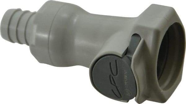 CPC Colder Products - Polypropylene Push-to-Connect Tube Female Connector - 60 Max psi, 1/2" Inside Diam, Gray - Americas Industrial Supply
