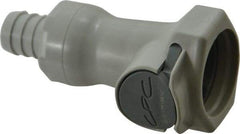 CPC Colder Products - Polypropylene Push-to-Connect Tube Female Connector - 60 Max psi, 1/2" Inside Diam, Gray - Americas Industrial Supply