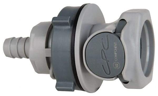 CPC Colder Products - 5/32 x 5/16" Outside Diam, Polypropylene Push-to-Connect Tube Female Connector - 50 Max psi, 3/8" Inside Diam, Gray - Americas Industrial Supply