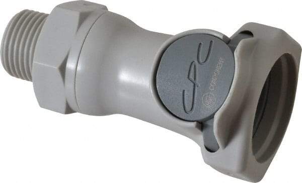 CPC Colder Products - 3/8" Outside Diam, 3/8 NPT, Polypropylene Push-to-Connect Tube Female Connector - 60 Max psi, Gray - Americas Industrial Supply