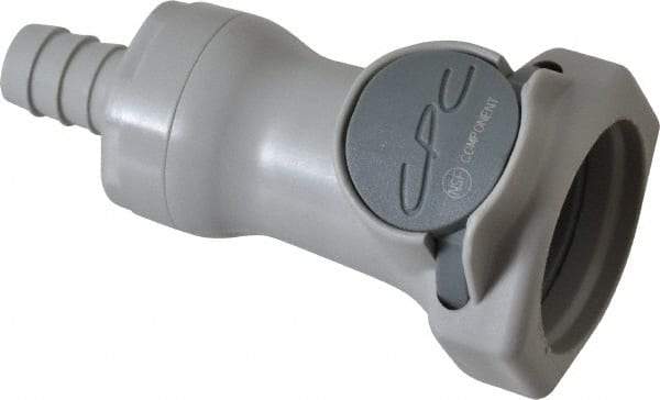 CPC Colder Products - Polypropylene Push-to-Connect Tube Female Connector - 60 Max psi, 3/8" Inside Diam, Gray - Americas Industrial Supply