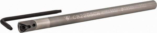 Everede Tool - 0.3" Min Bore Diam, 4" OAL, 1/4" Shank Diam, Indexable Boring Bar - TDA Insert, Screw Holding Method - Americas Industrial Supply