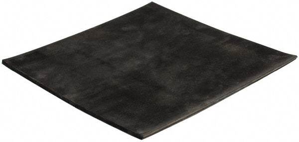 Made in USA - 12" Long, 12" Wide, 1/4" Thick, Neoprene Rubber Foam Sheet - 45 to 55 Durometer, Black, -20 to 180°F, 1,000 psi Tensile Strength, Adhesive Backing, Stock Length - Americas Industrial Supply