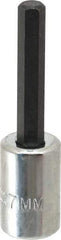 Proto - 3/8" Drive, 7mm Hex Bit Socket - 2-5/8" OAL, 1-5/8" Bit Length - Americas Industrial Supply