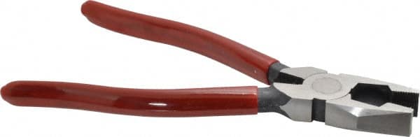 Proto - 8-5/8" OAL, 1-1/2" Jaw Length x 1-3/16" Jaw Width, Linesman's Pliers - Standard Jaw, Flat Nose Head, Plastisol Handles - Americas Industrial Supply