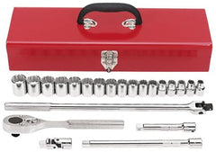 Proto - 22 Piece 1/2" Drive Socket Set - 12 Points, 10mm to 26mm Range, Metric Measurement Standard - Americas Industrial Supply