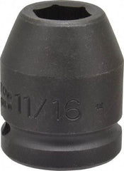 Proto - 3/4" Drive 11/16" Standard Impact Socket - 6 Points, 1-15/16" OAL - Americas Industrial Supply