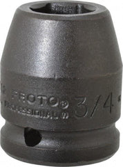Proto - 3/4" Drive 3/4" Standard Impact Socket - 6 Points, 1-15/16" OAL - Americas Industrial Supply