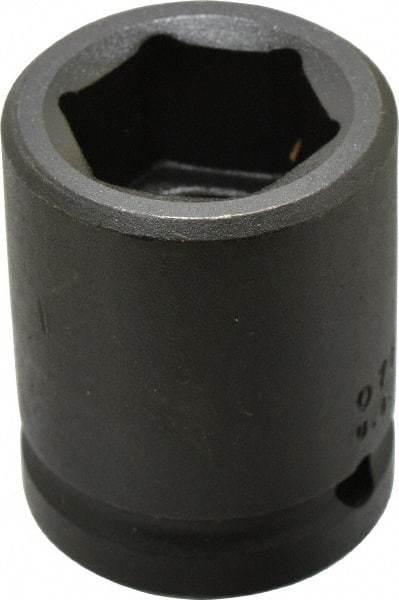 Proto - 3/4" Drive 1" Standard Impact Socket - 6 Points, 2-1/16" OAL - Americas Industrial Supply