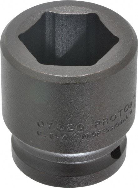 Proto - 3/4" Drive 1-1/4" Standard Impact Socket - 6 Points, 2-3/16" OAL - Americas Industrial Supply