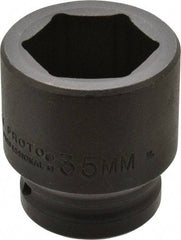 Proto - 3/4" Drive 35mm Standard Impact Socket - 6 Points, 2-1/4" OAL - Americas Industrial Supply