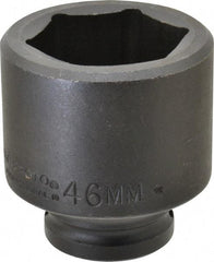 Proto - 3/4" Drive 46mm Standard Impact Socket - 6 Points, 2-55/64" OAL - Americas Industrial Supply