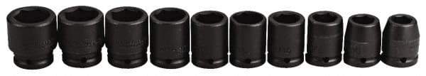 Proto - 10 Piece 3/4" Drive Impact Socket Set - 6 Points, 3/4" to 1-5/16" Range, Inch Measurement Standard - Americas Industrial Supply