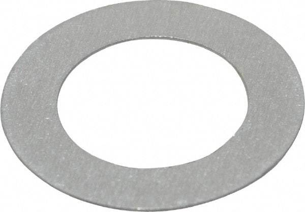 Made in USA - 0.016" Thick, 5/8" Inside x 1" OD, Round Shim - 9/16" Screw, Uncoated Commercial Aluminum - Americas Industrial Supply