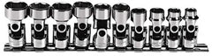 Proto - 10 Piece 3/8" Drive Standard Socket Set - 6 Points, 10 to 19mm, Metric Measurement Standard - Americas Industrial Supply