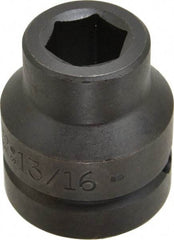 Proto - 1" Drive 13/16" Standard Impact Socket - 6 Points, 2-1/2" OAL - Americas Industrial Supply