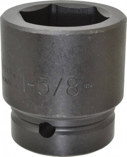 Proto - 1" Drive 1-5/8" Standard Impact Socket - 6 Points, 2-5/8" OAL - Americas Industrial Supply