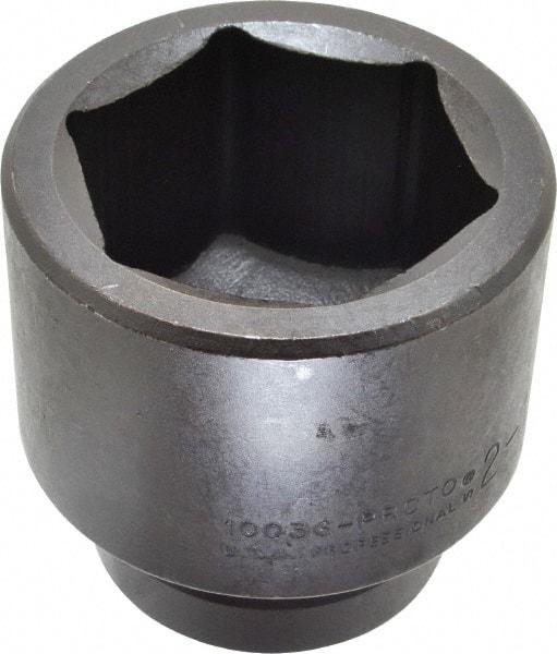 Proto - 1" Drive 2-1/4" Standard Impact Socket - 6 Points, 3-1/4" OAL - Americas Industrial Supply