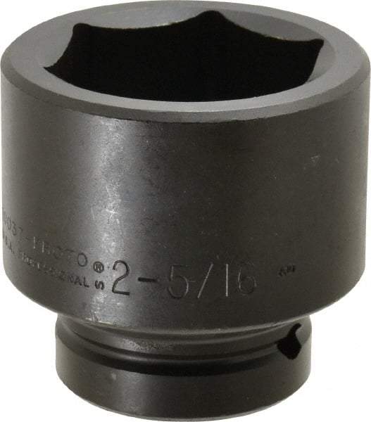 Proto - 1" Drive 2-5/16" Standard Impact Socket - 6 Points, 3-21/64" OAL - Americas Industrial Supply