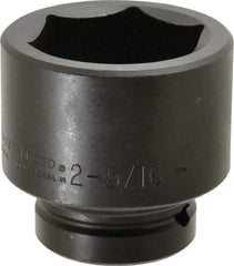 Proto - 1" Drive 2-5/16" Standard Impact Socket - 6 Points, 3-21/64" OAL - Americas Industrial Supply