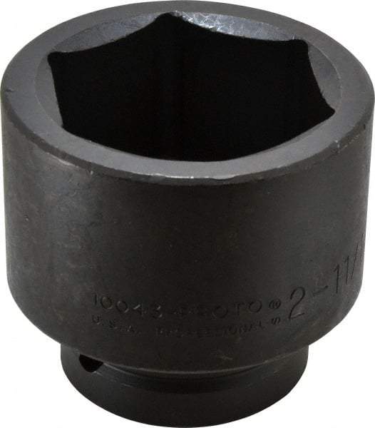 Proto - 1" Drive 2-11/16" Standard Impact Socket - 6 Points, 3-21/32" OAL - Americas Industrial Supply