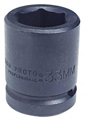 Proto - 1" Drive 4-1/2" Standard Impact Socket - 6 Points, 6" OAL - Americas Industrial Supply