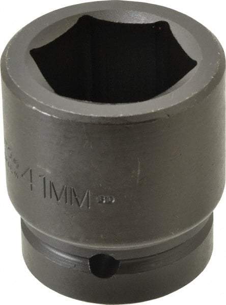 Proto - 1" Drive 41mm Standard Impact Socket - 6 Points, 2-39/64" OAL - Americas Industrial Supply