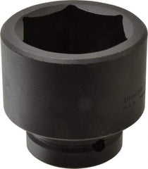 Proto - 1" Drive 60mm Standard Impact Socket - 6 Points, 3-3/8" OAL - Americas Industrial Supply