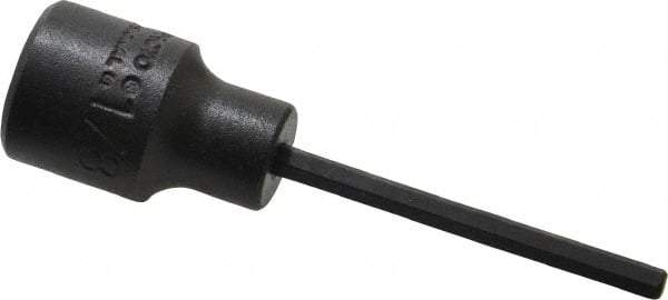Proto - 3/8" Drive, 1/8" Impact Hex Bit Socket - 1-5/8" Bit Length, 2-23/32" OAL - Americas Industrial Supply