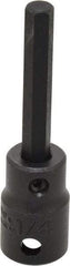 Proto - 3/8" Drive, 1/4" Impact Hex Bit Socket - 1-5/8" Bit Length, 2-23/32" OAL - Americas Industrial Supply
