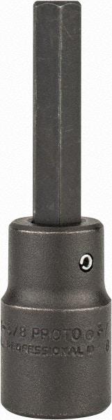 Proto - 1/2" Drive, 3/8" Impact Hex Bit Socket - 1-3/4" Bit Length, 3-1/4" OAL - Americas Industrial Supply