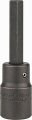 Proto - 1/2" Drive, 3/8" Impact Hex Bit Socket - 1-3/4" Bit Length, 3-1/4" OAL - Americas Industrial Supply