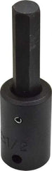 Proto - 1/2" Drive, 1/2" Impact Hex Bit Socket - 1-7/8" Bit Length, 3-5/8" OAL - Americas Industrial Supply