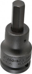Proto - 3/4" Drive, 9/16" Impact Hex Bit Socket - 1-3/8" Bit Length, 3-3/4" OAL - Americas Industrial Supply
