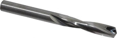 Atrax - 15/64" 135° Spiral Flute Solid Carbide Screw Machine Drill Bit - Bright Finish, Right Hand Cut, 1-5/16" Flute Length, 2-7/16" OAL, Split Point, Straight Shank - Americas Industrial Supply