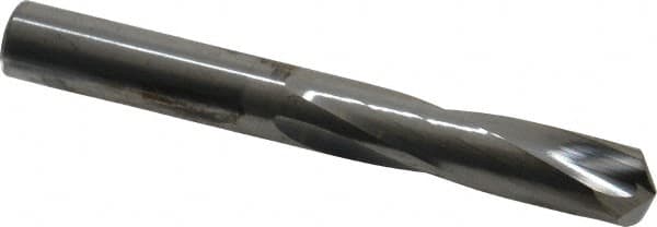 Atrax - 3/8" 135° Spiral Flute Solid Carbide Screw Machine Drill Bit - Bright Finish, Right Hand Cut, 1-13/16" Flute Length, 3-1/8" OAL, Split Point, Straight Shank - Americas Industrial Supply