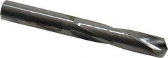 Atrax - 3/8" 135° Spiral Flute Solid Carbide Screw Machine Drill Bit - Bright Finish, Right Hand Cut, 1-13/16" Flute Length, 3-1/8" OAL, Split Point, Straight Shank - Americas Industrial Supply