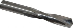 Atrax - 25/64" 135° Spiral Flute Solid Carbide Screw Machine Drill Bit - Bright Finish, Right Hand Cut, 1-7/8" Flute Length, 3-1/4" OAL, Split Point, Straight Shank - Americas Industrial Supply