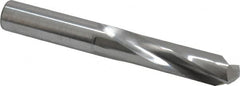 Atrax - 15/32" 135° Spiral Flute Solid Carbide Screw Machine Drill Bit - Bright Finish, Right Hand Cut, 2-1/8" Flute Length, 3-5/8" OAL, Split Point, Straight Shank - Americas Industrial Supply