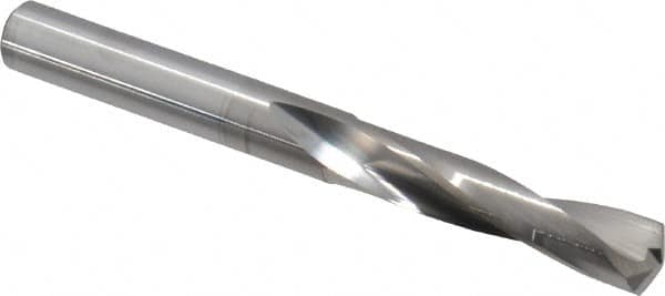Atrax - 0.266" 135° Spiral Flute Solid Carbide Screw Machine Drill Bit - Bright Finish, Right Hand Cut, 1-1/2" Flute Length, 2-11/16" OAL, Split Point, Straight Shank - Americas Industrial Supply